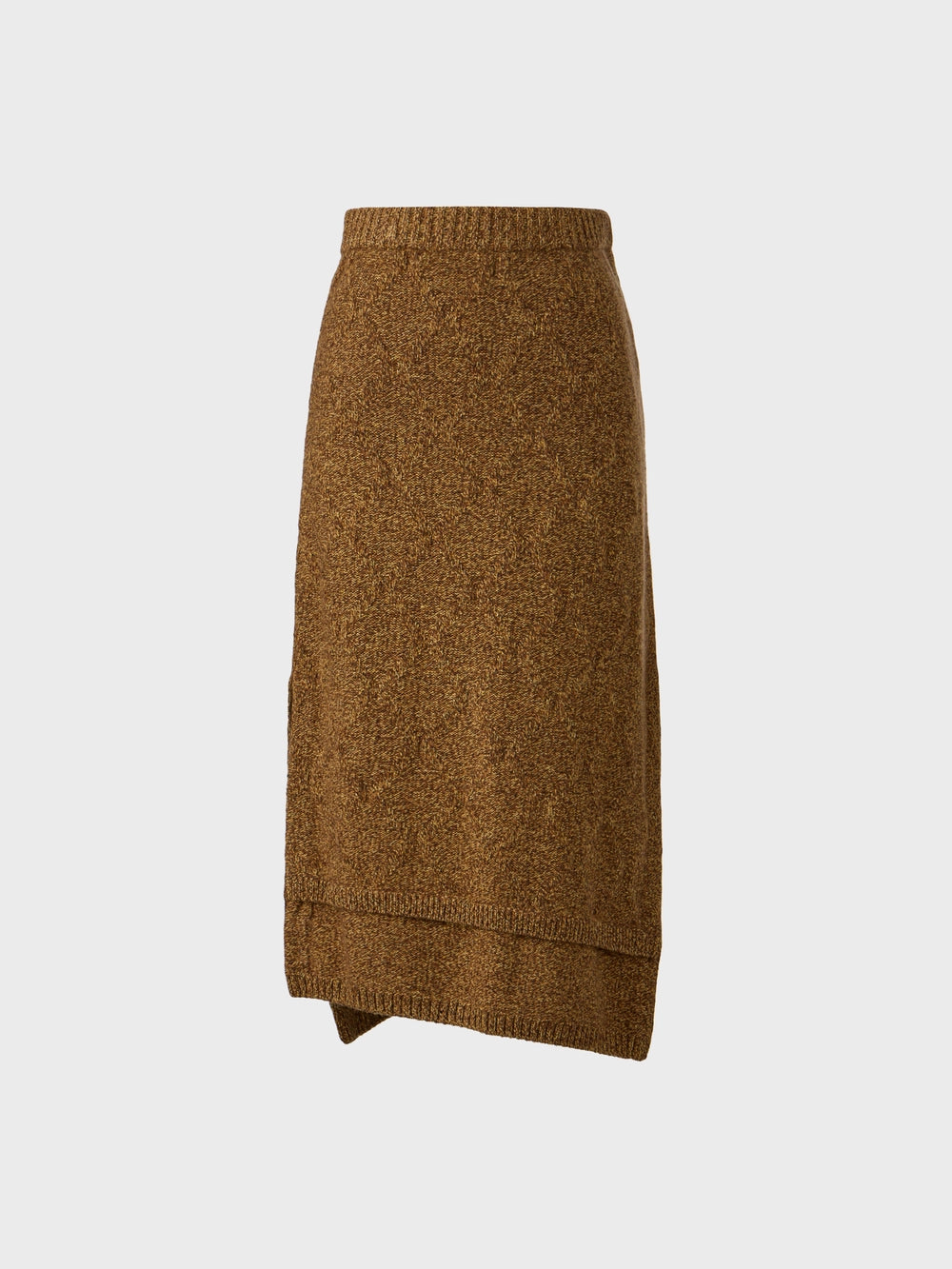 EENK Asymmetrical Knitwear Skirt - Camel
