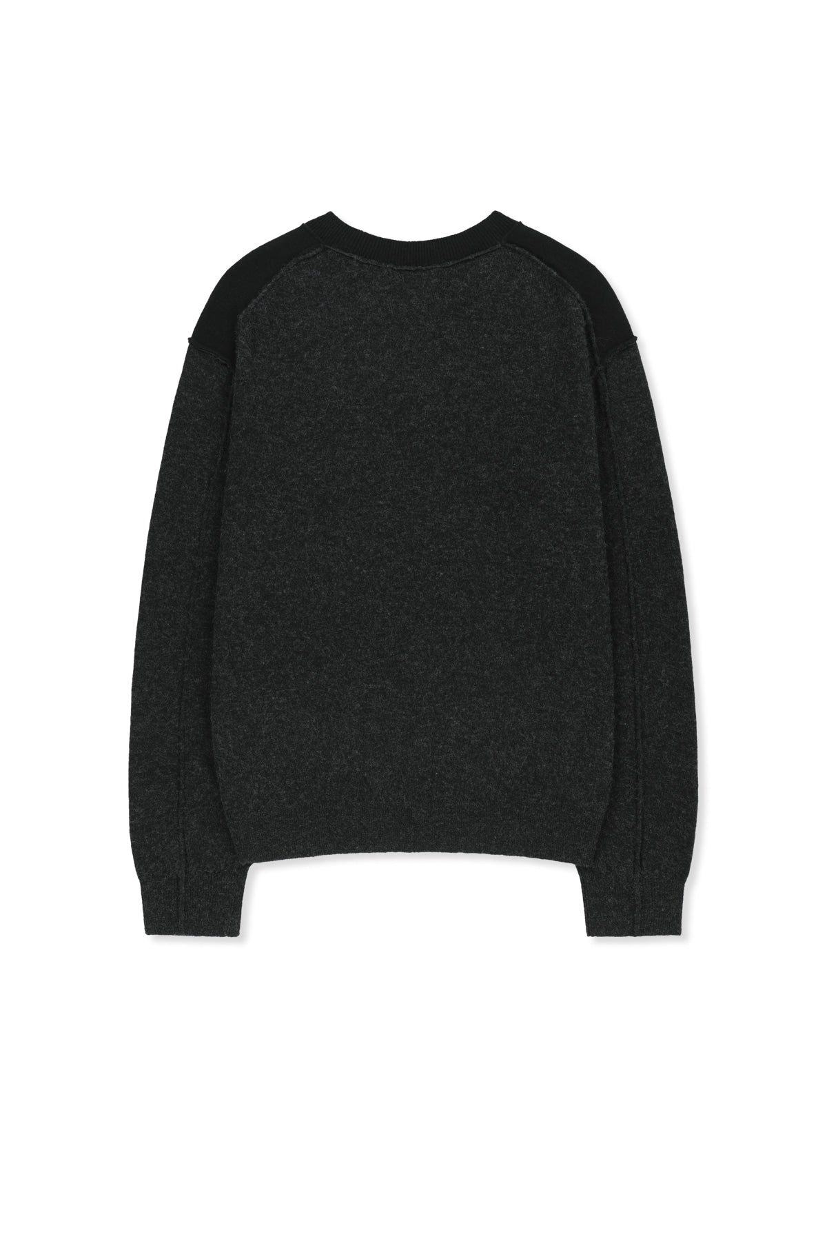 Matinkim Cashmere Blended Panel Knit Pullover IN Black
