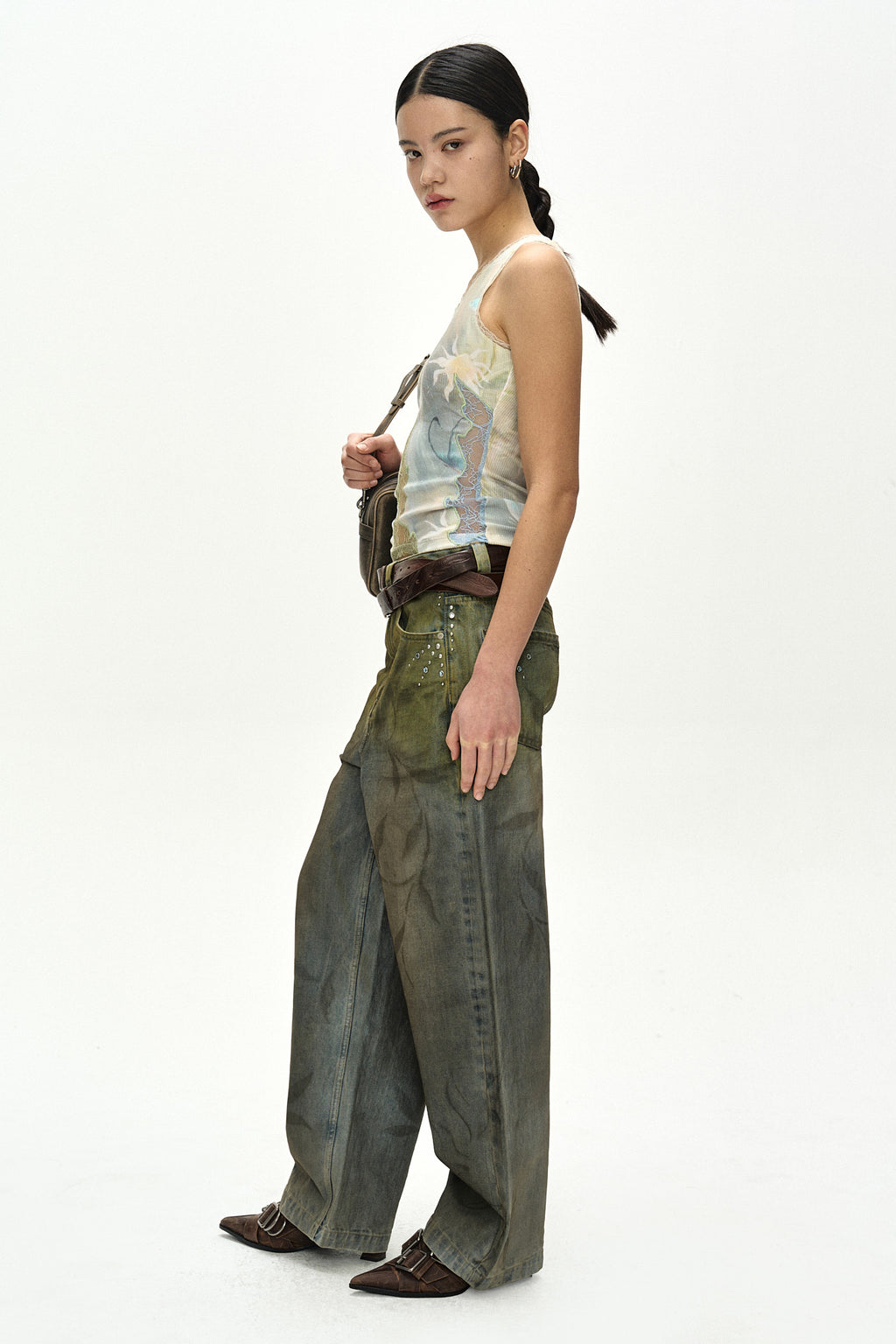 Andersson Bell Fish & Butterfly Lace Embroidered Tank Top