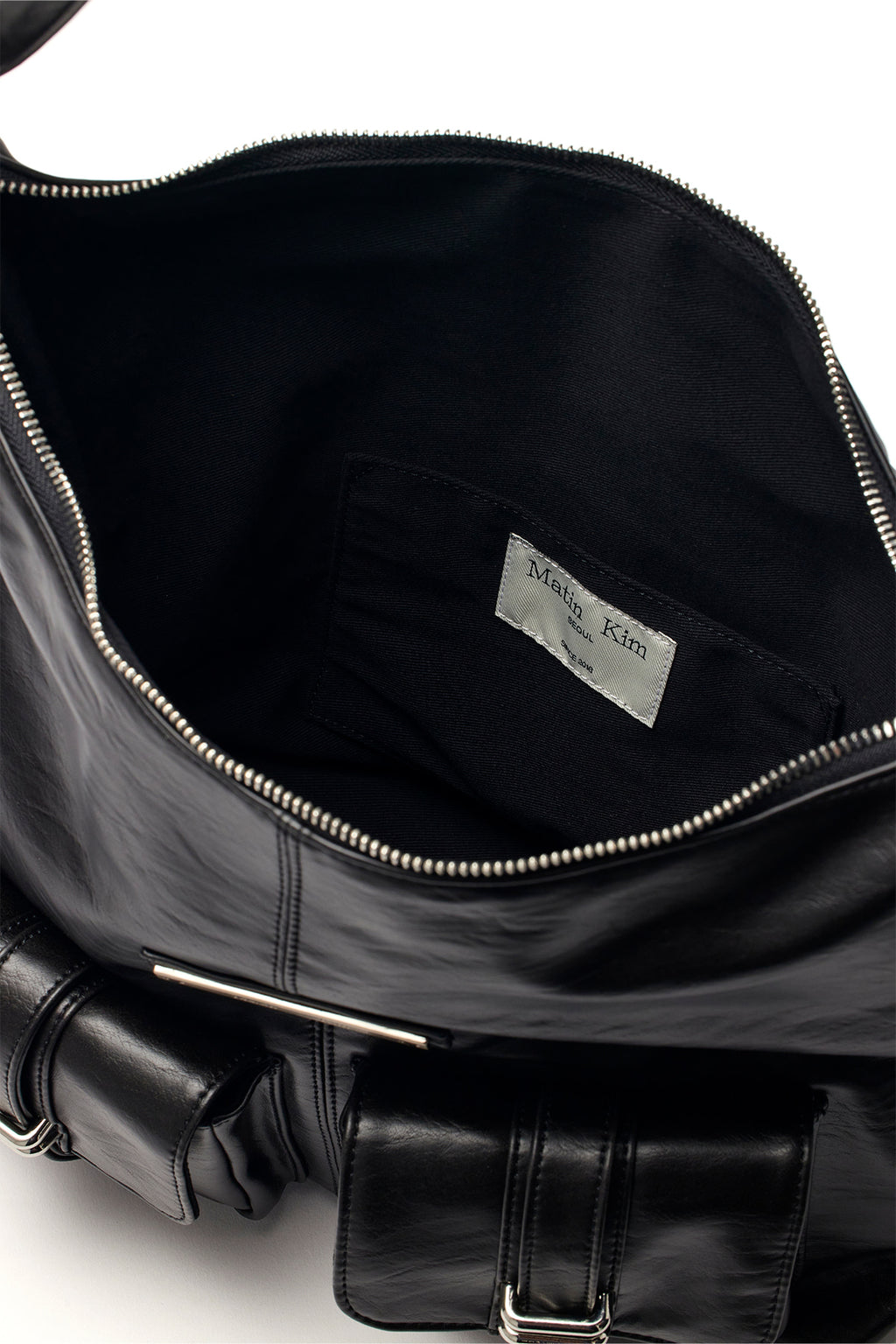 [matinkim] DOUBLE POCKET TWO WAY BAG IN BLACK