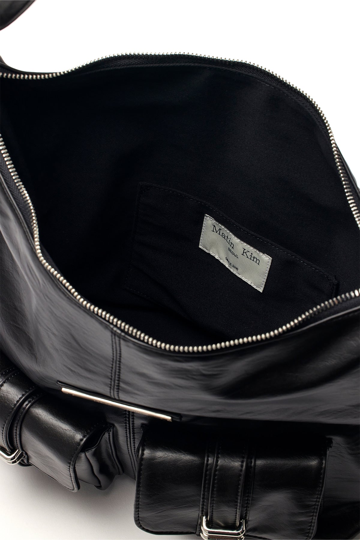 [matinkim] DOUBLE POCKET TWO WAY BAG IN BLACK