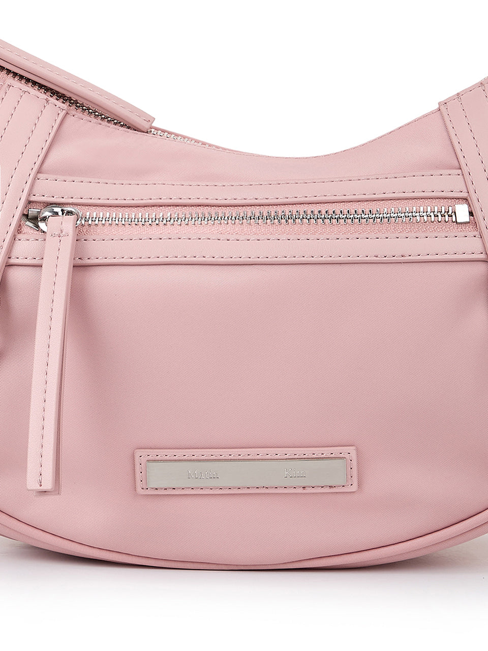 [matinkim] FABRIC ARC HOBO BAG IN LIGHT PINK