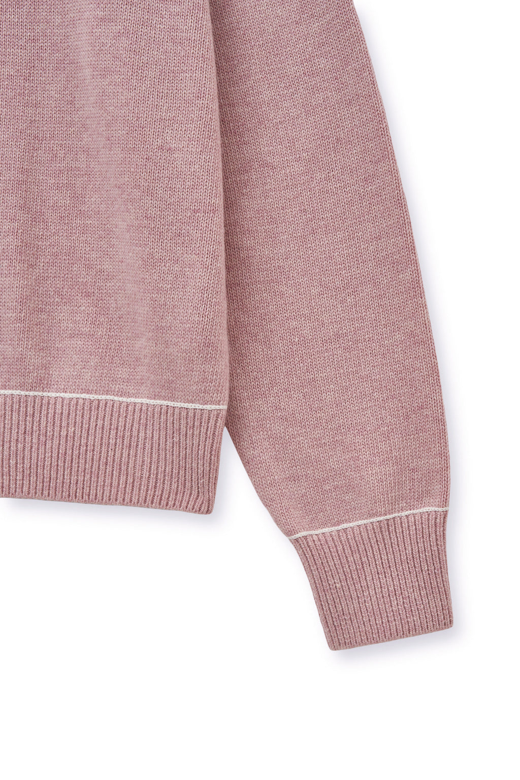 [matinkim] COLOR TRIM LINE LOGO PULLOVER IN PINK