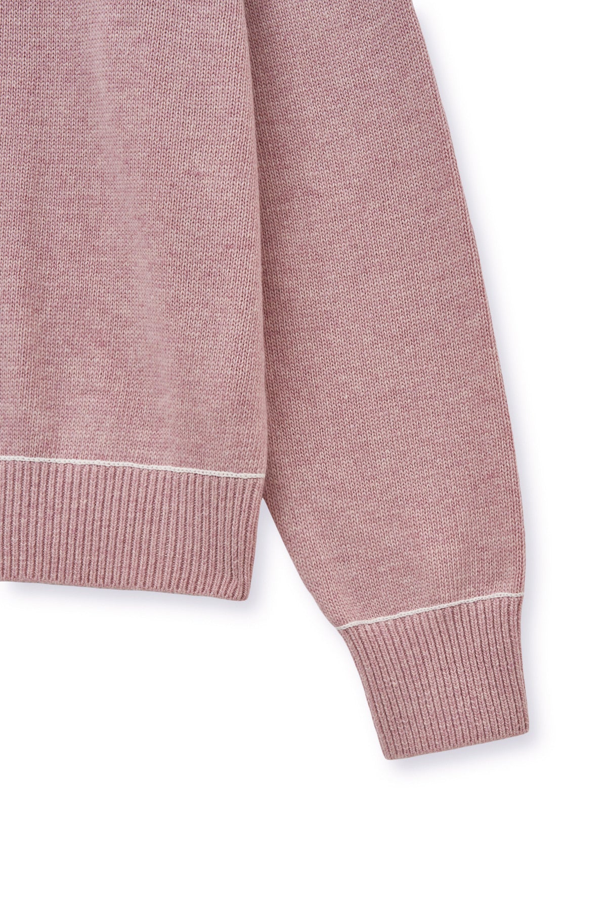 [matinkim] COLOR TRIM LINE LOGO PULLOVER IN PINK