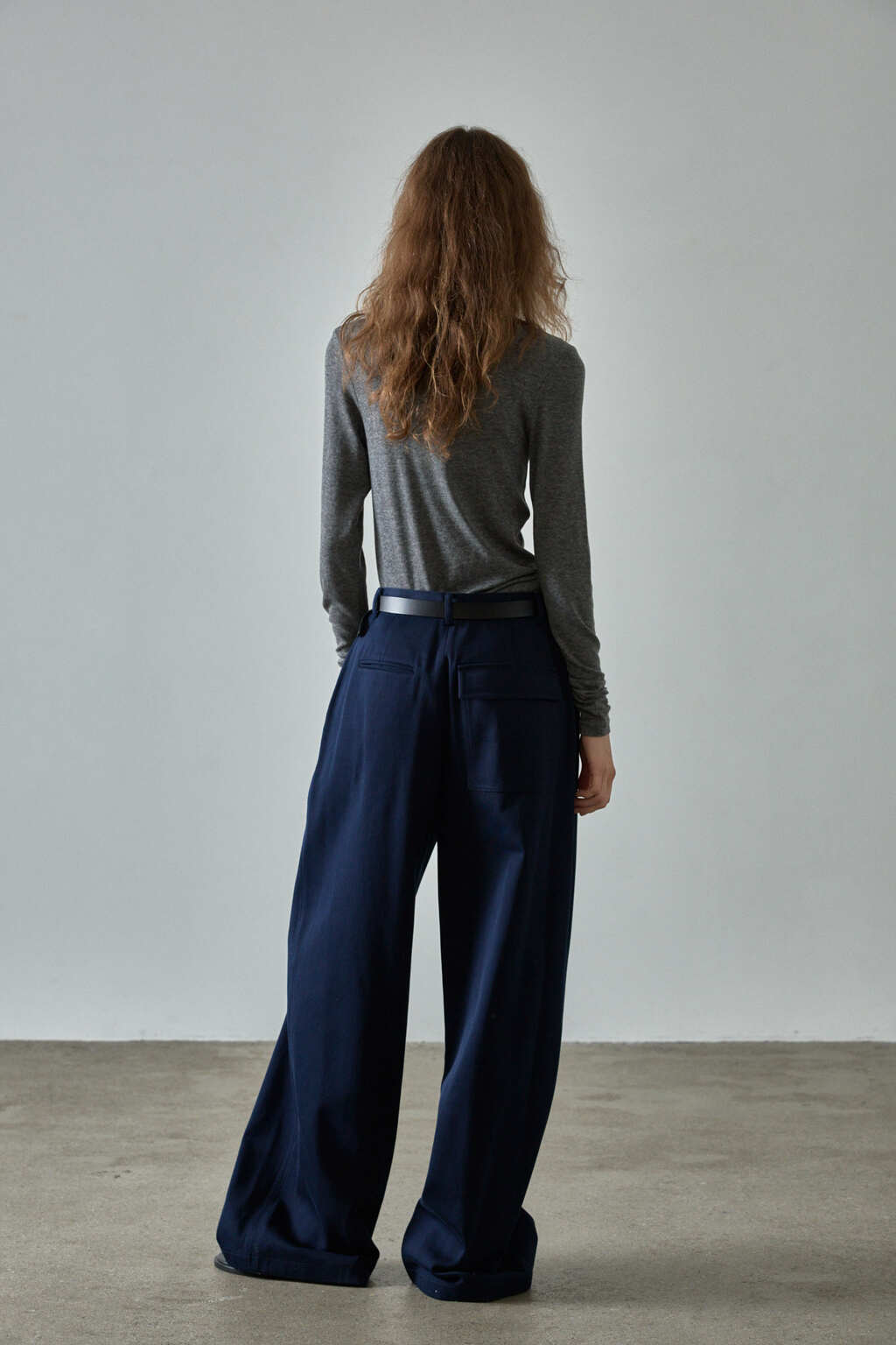 Facade Pattern Relaxed Cotton Pants navy