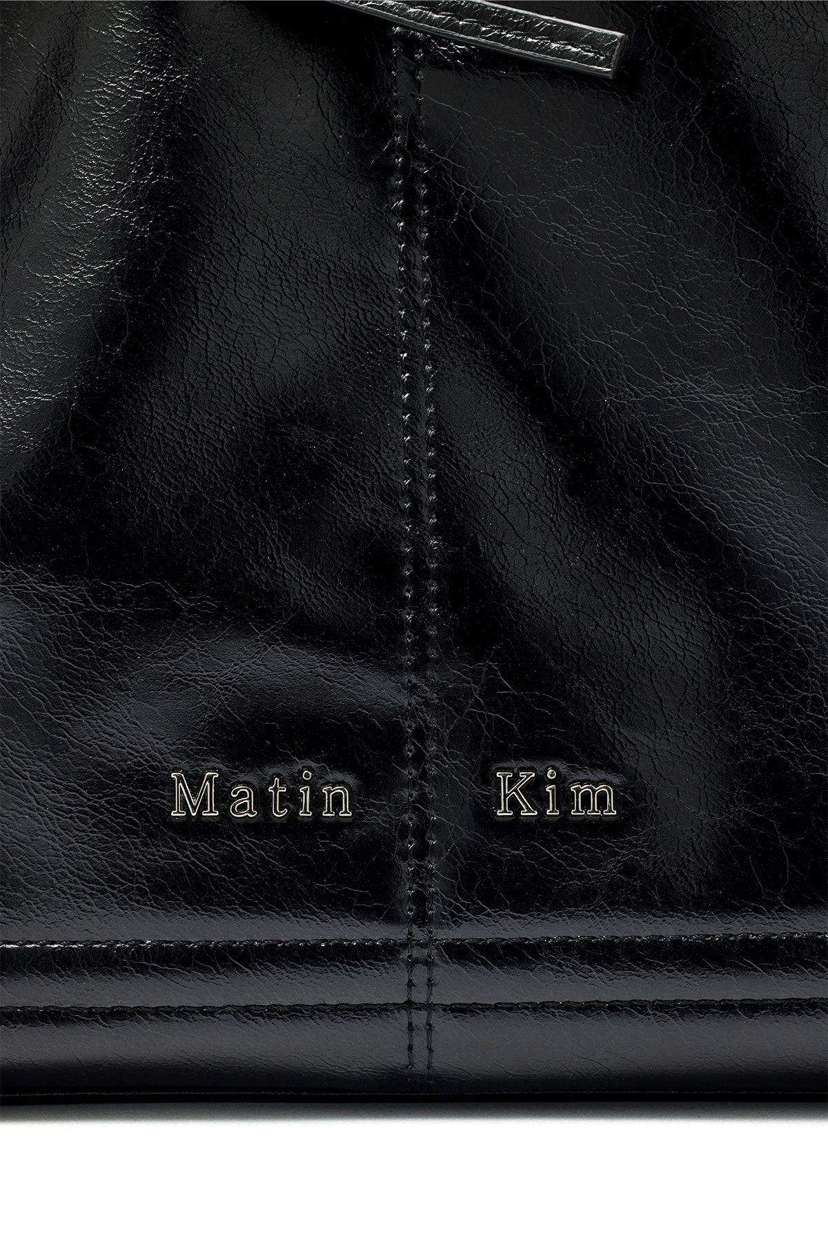 [matinkim] POCKET SHIRRING RIBBON BIG BAG IN BLACK