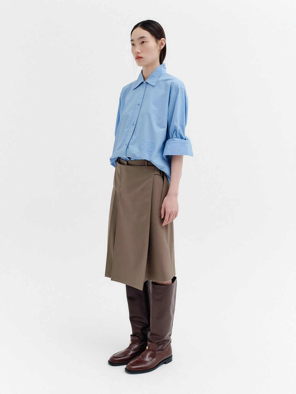 EENK Classic Logo Embroidered Shirt - Blue