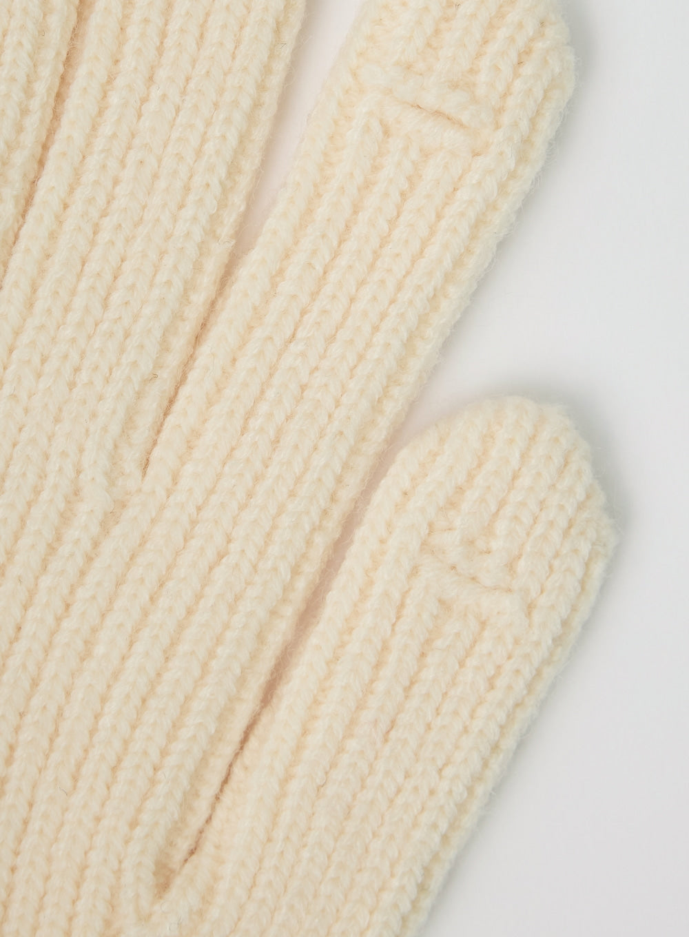 [satur] Classic Knit Gloves - Cream