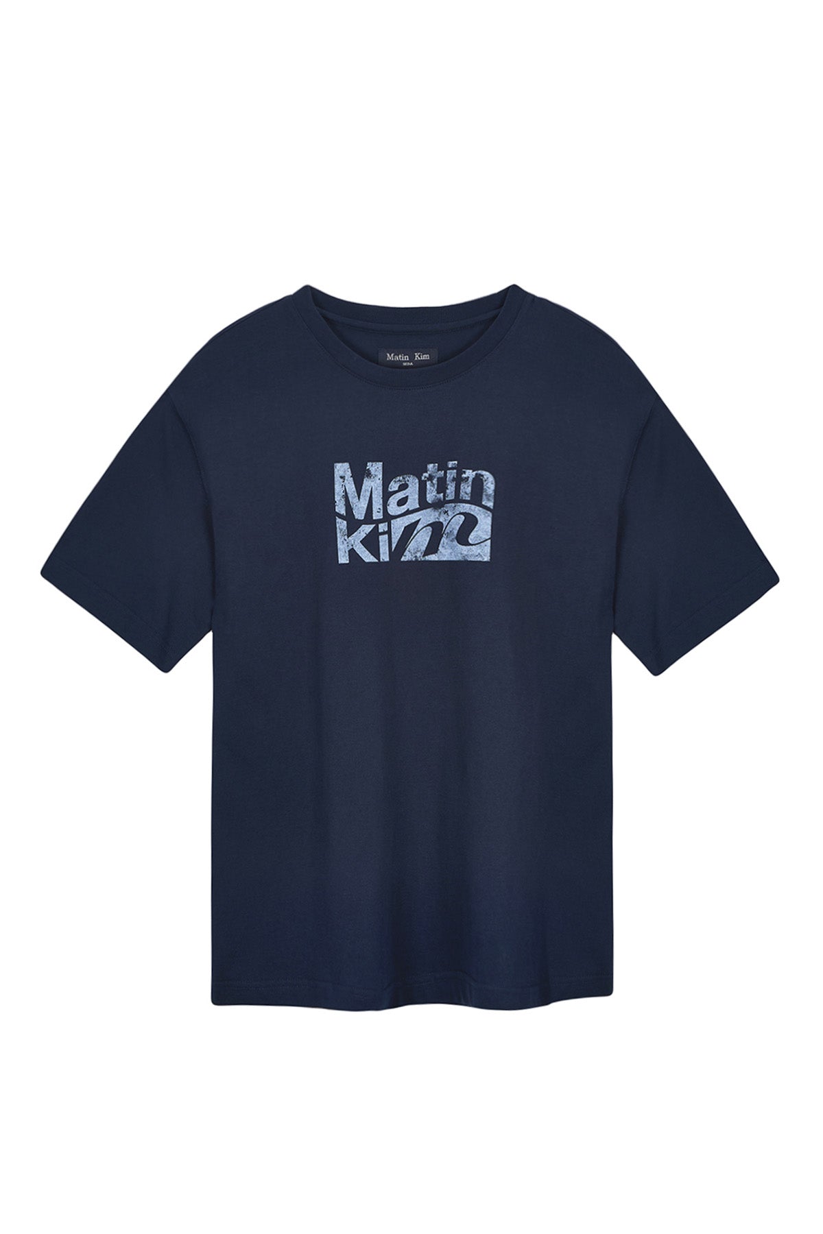 Matinkim Wavy Logo Graphic Top For Men IN Navy