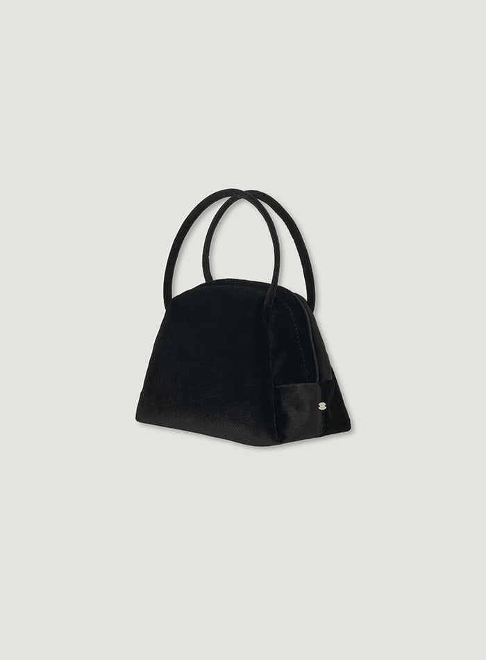 Mango Maniplease Bijou Velvet Bag Black