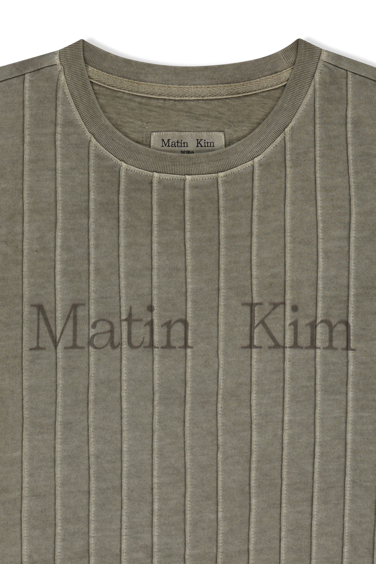 Matinkim Washed Logo Full Pintuck Top IN Beige