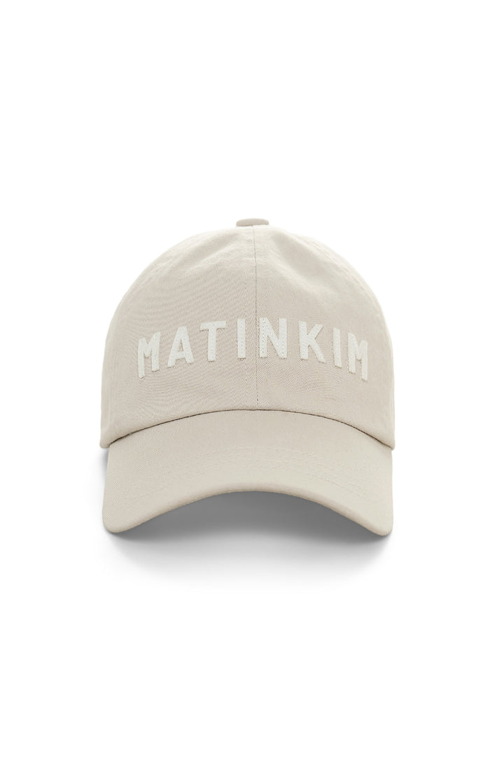 Matinkim Applique Felt Logo Ball Cap IN Light Grey