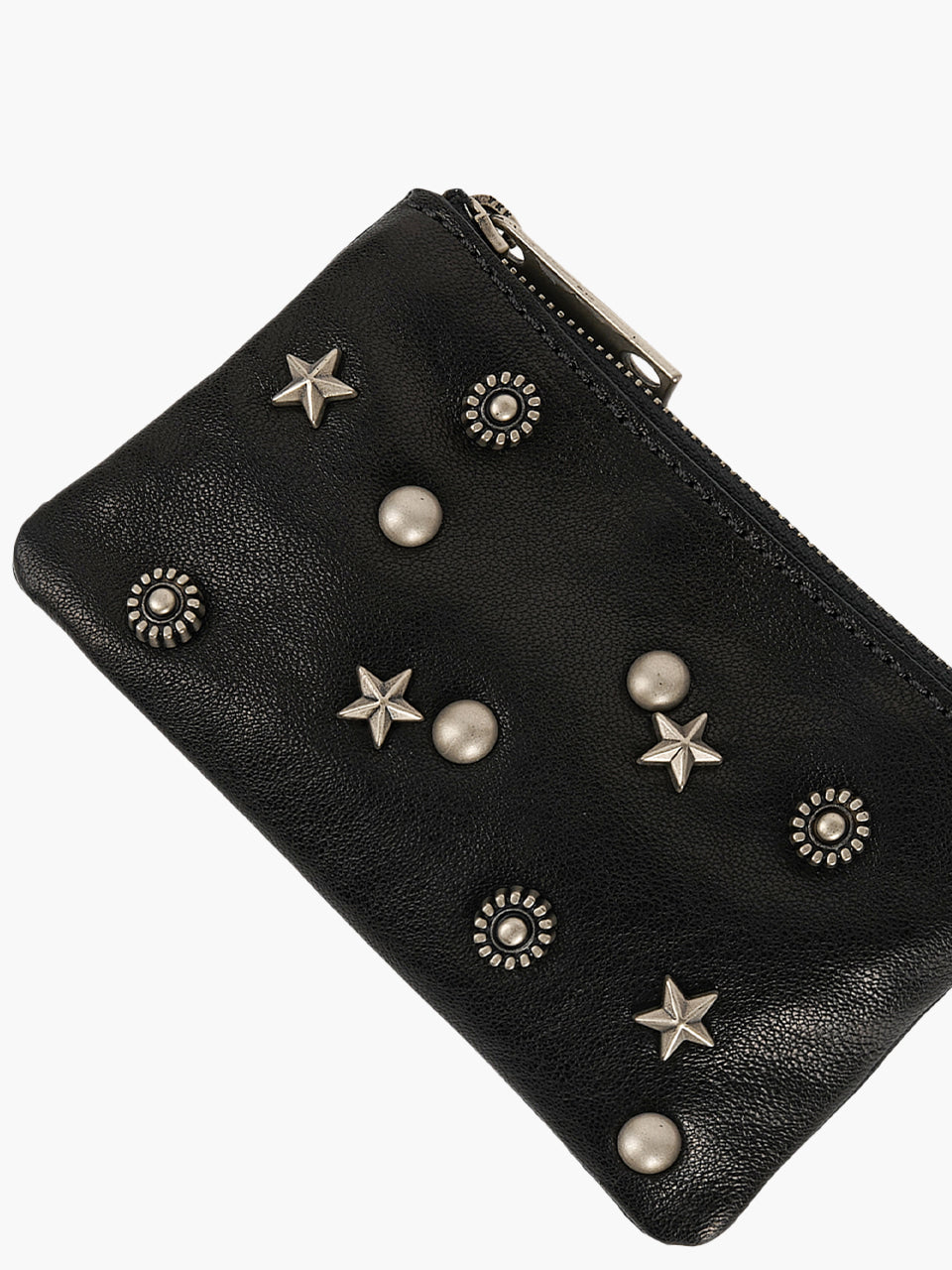 Margesherwood Full Stud Zipper Wallet black washed nappa