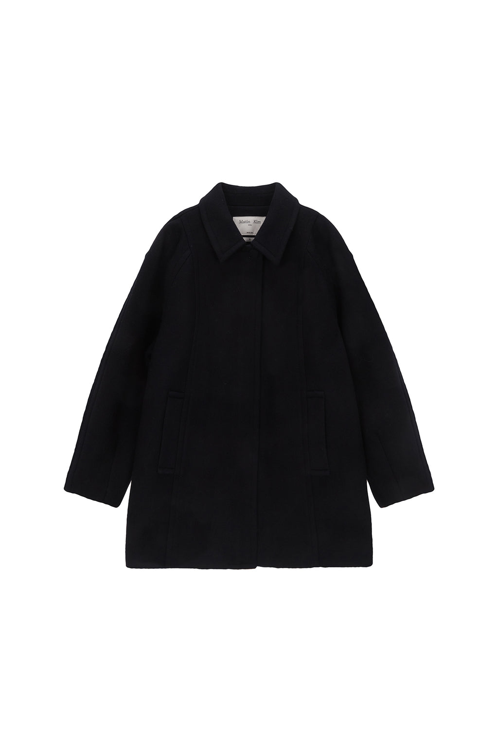 Matinkim Raglan Wool Half Coat IN Navy