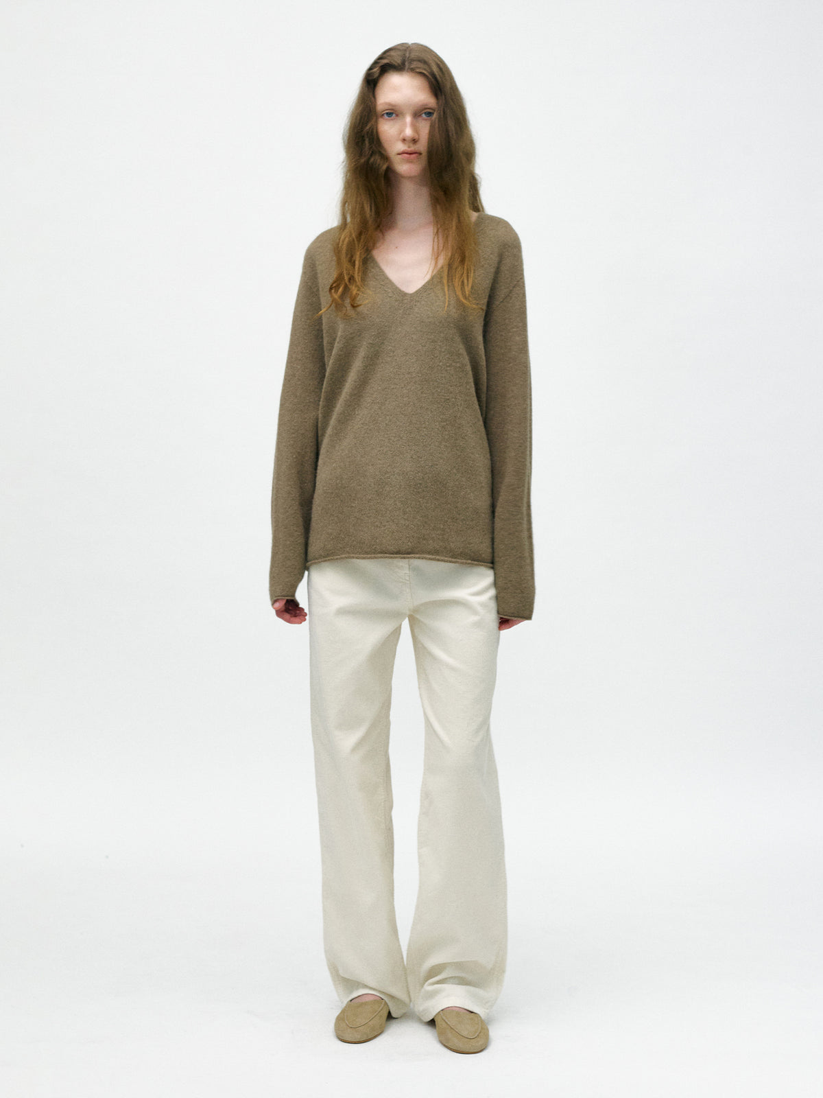 Nothing Written Round moc leather flats (Sand suede)