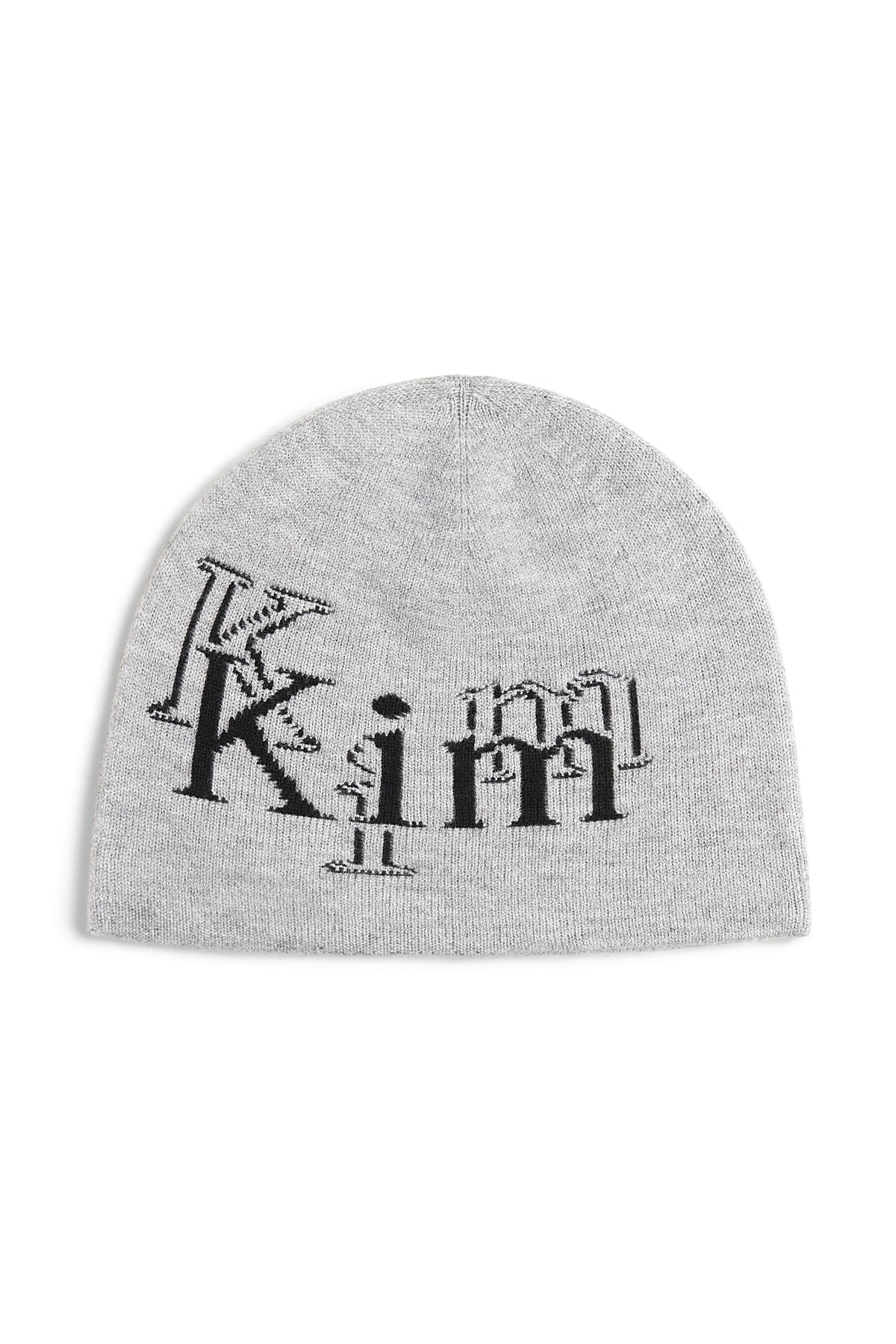 Matinkim Stroke Logo Jacquard Beanie IN Grey