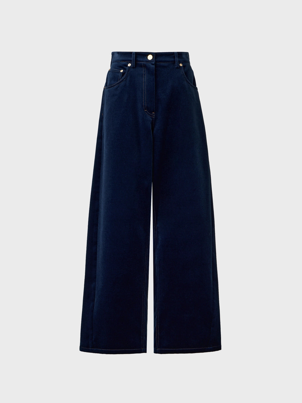 EENK Curved Relaxed Pants - Navy