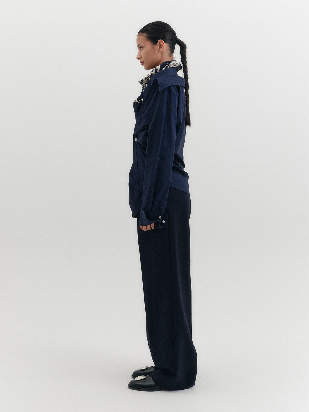 EENK Pintuck Relaxed Pants - Black