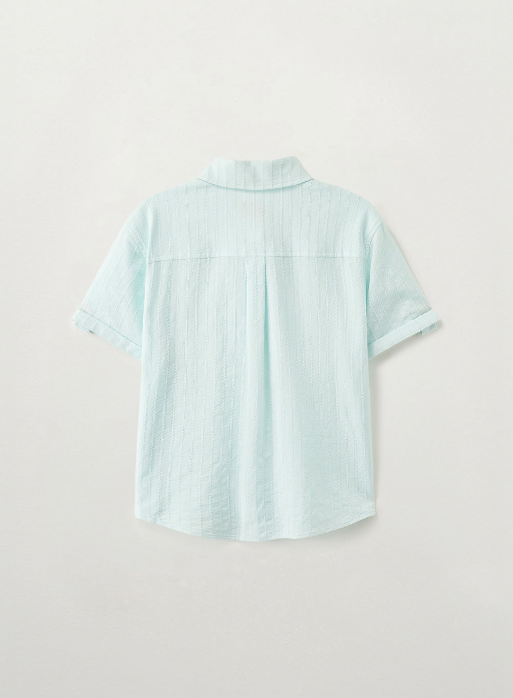 Satur (W) Roll Up Half Shirt - Sky Blue
