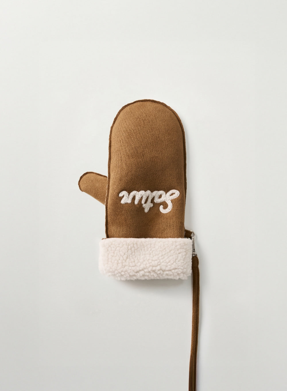 [satur] Shearling Gloves - Brown