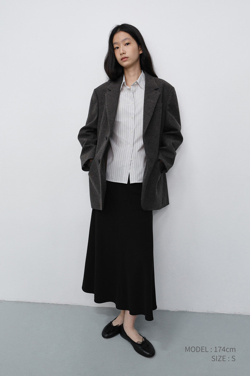 Dunst Fluid Long Skirt Black