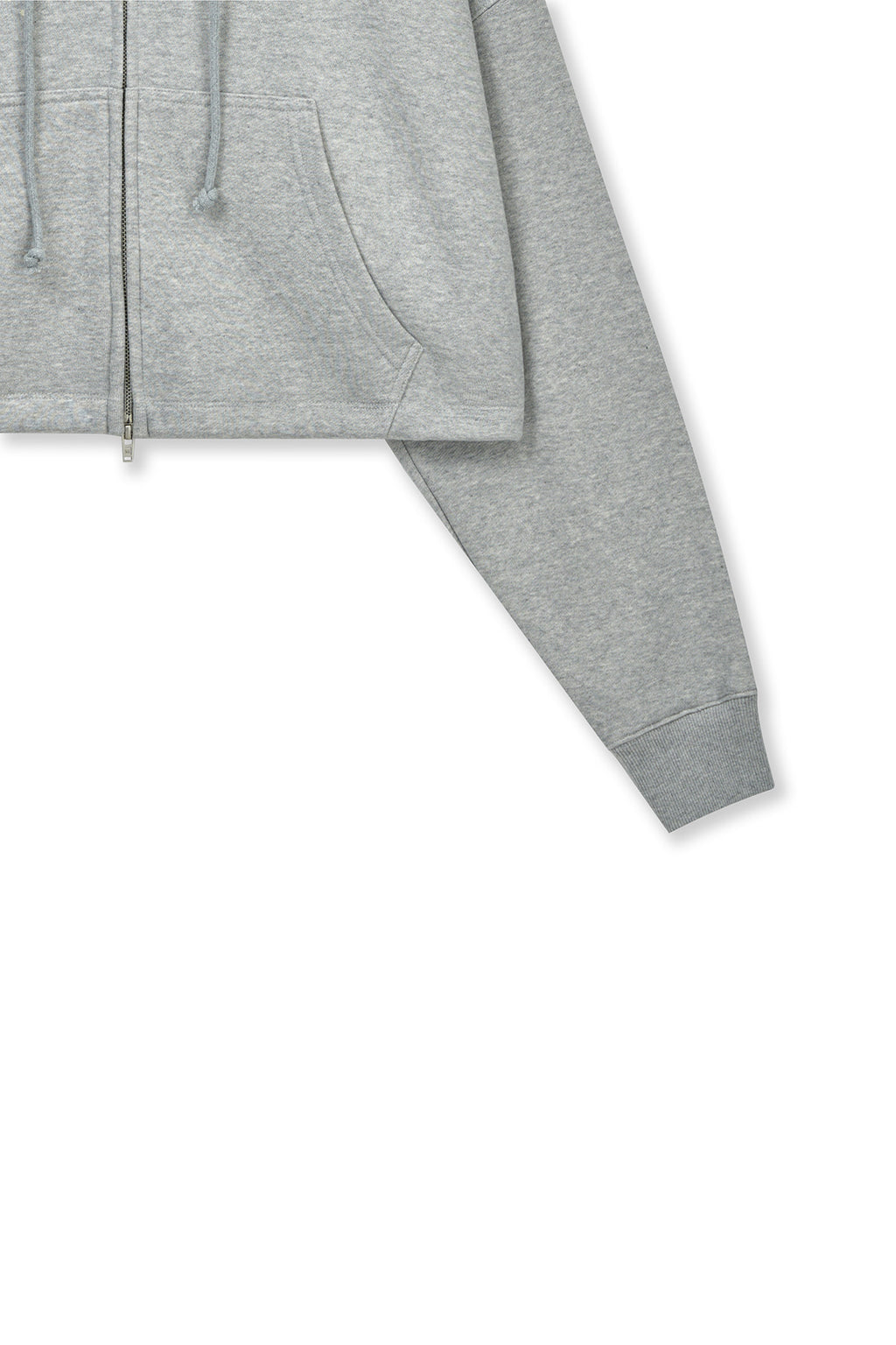 Matinkim Graffiti Logo Crop Hoody Zip UP IN Grey