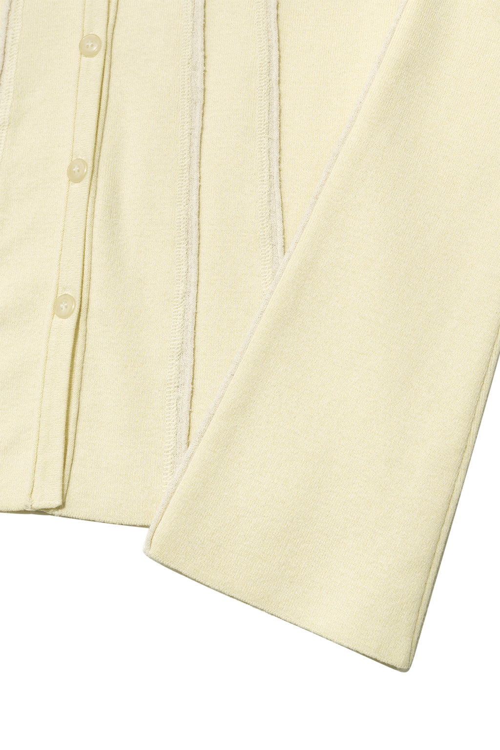 [matinkim] CUT LINE SLIM CARDIGAN IN LIME