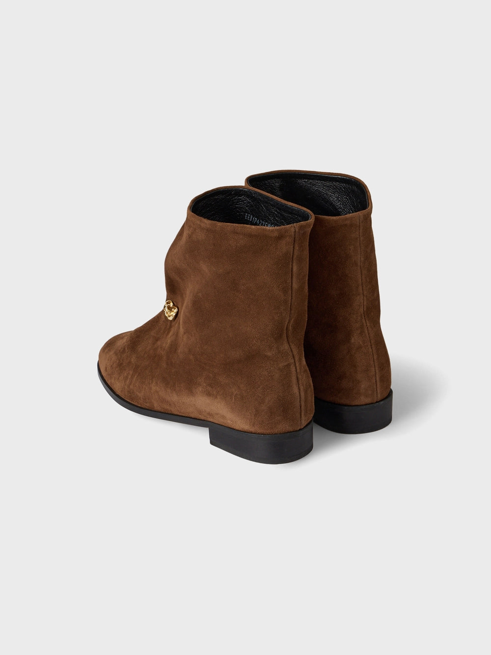 EENK Brooch Ankle Boots - Brown