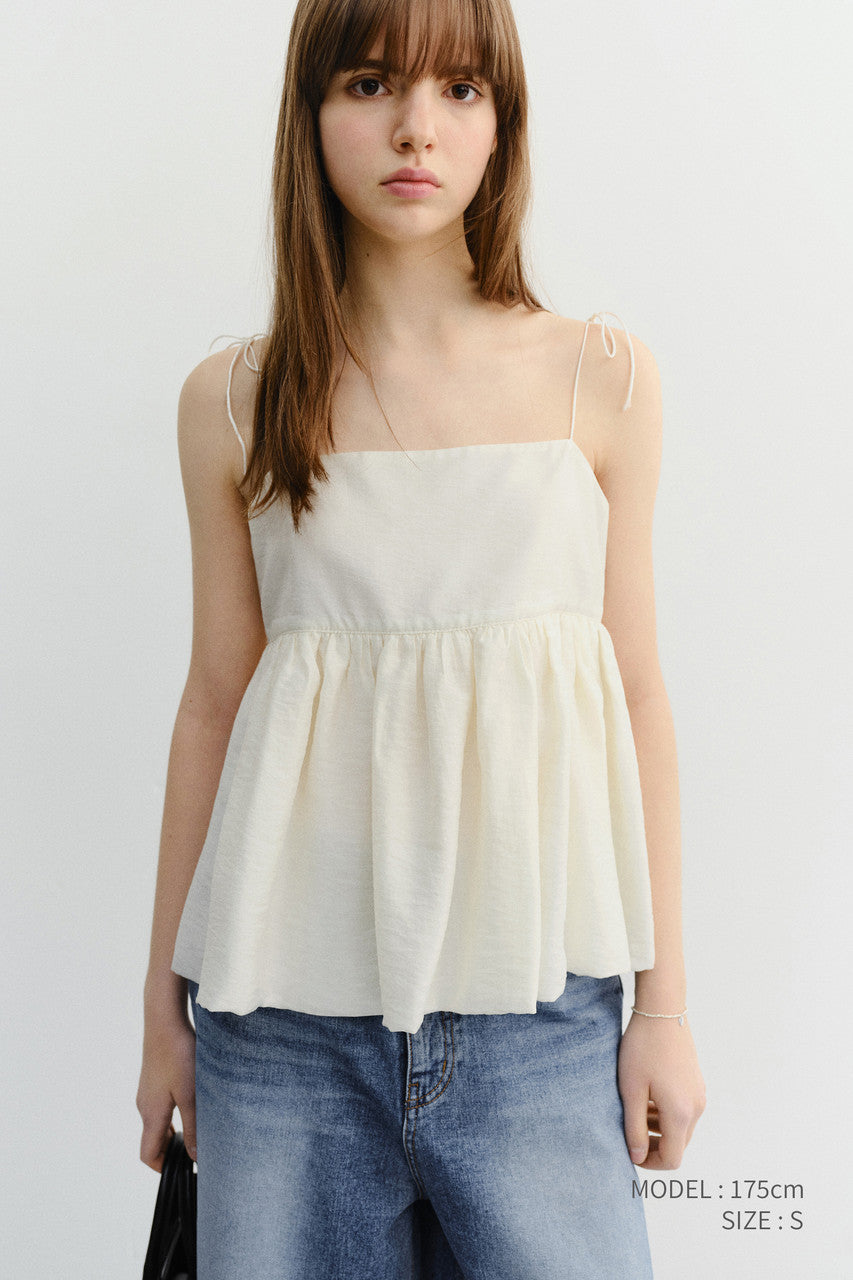 Dunst Flared Bustier Blouse Ivory