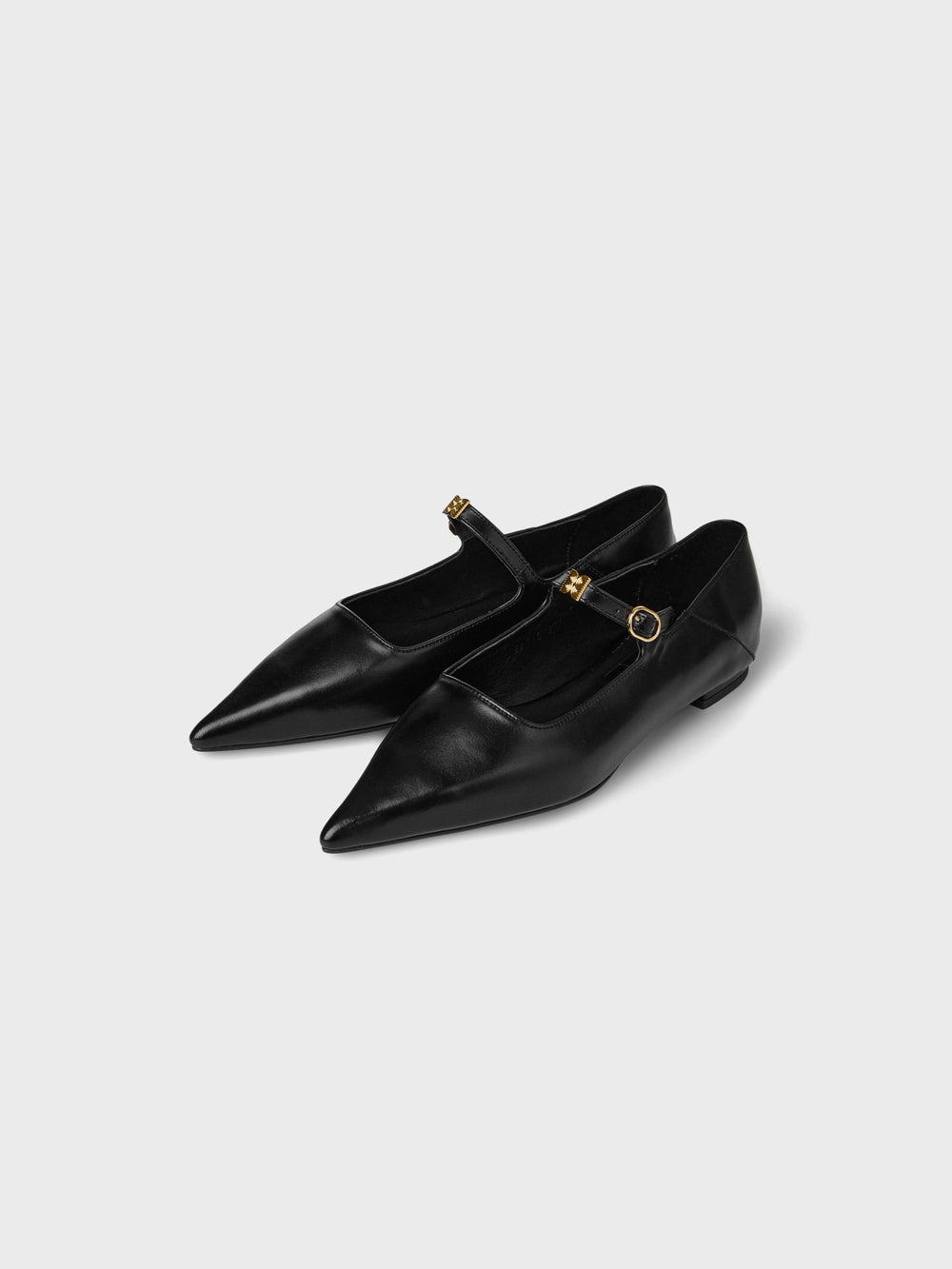 EENK Pointed Mary Jane Flats - Black