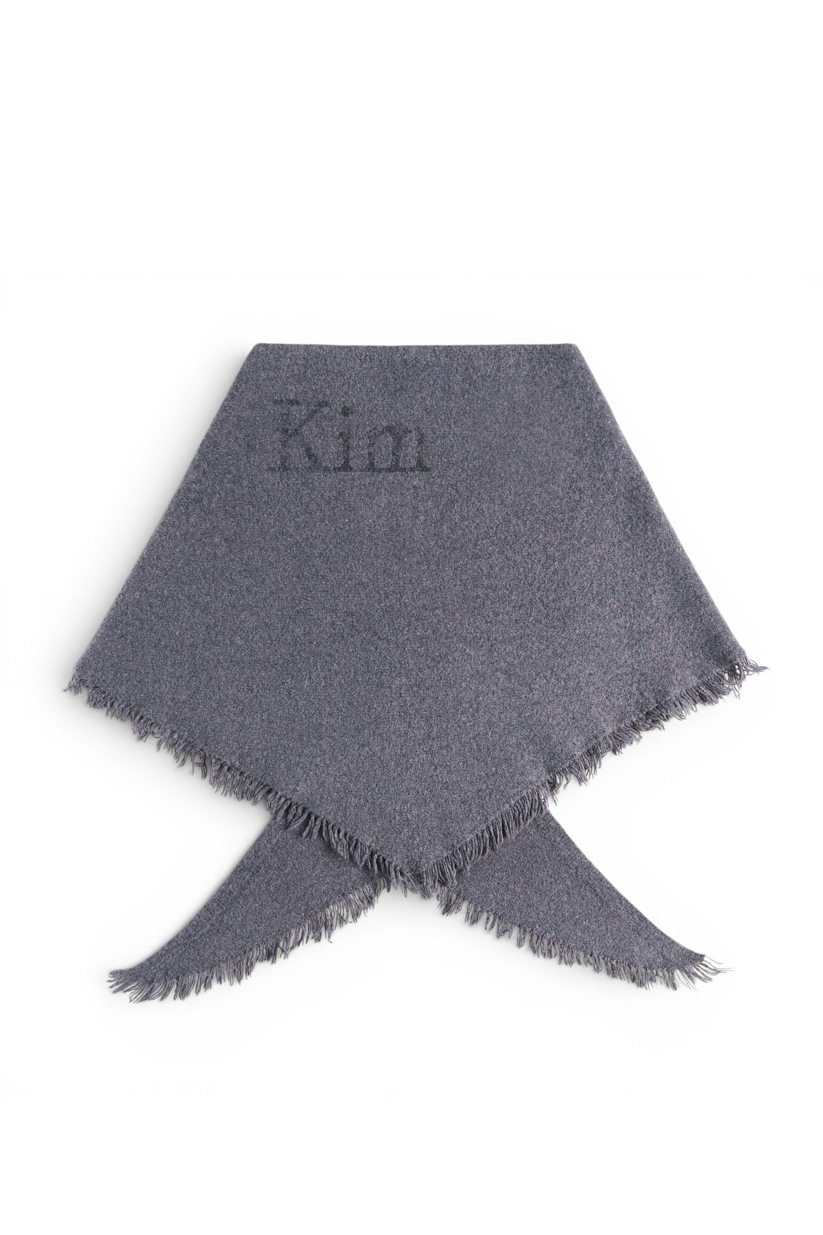 Matinkim Fuzzy Triangle Fringe Muffler IN Grey