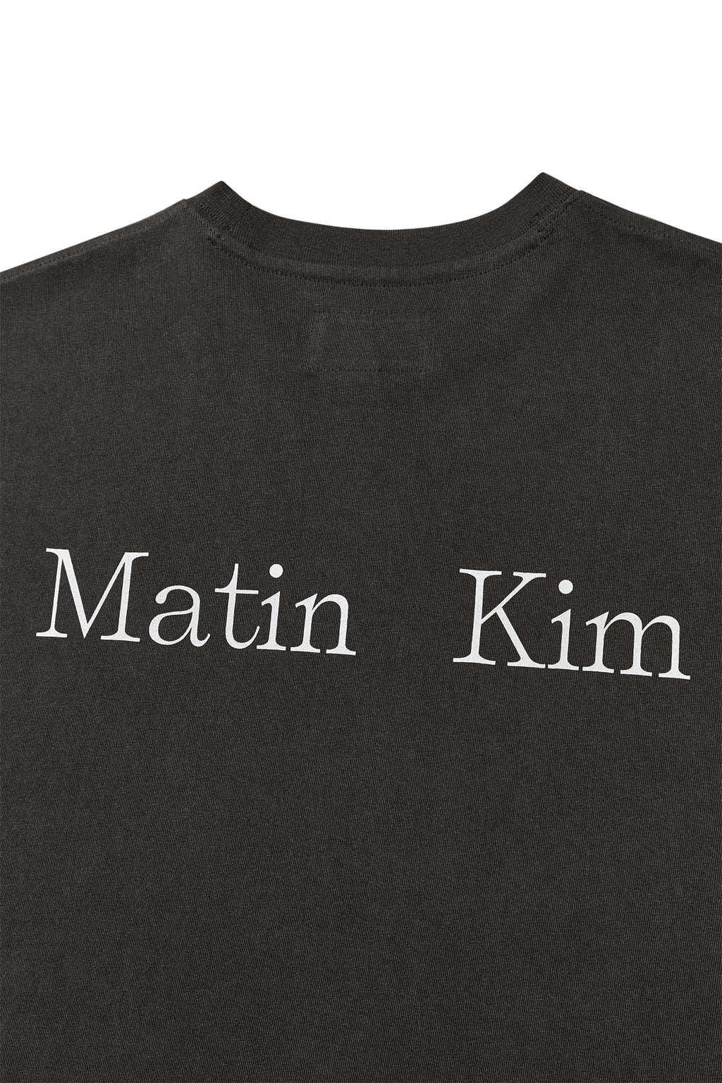Matinkim Vintage Washed Logo Top For Women IN Charcoal