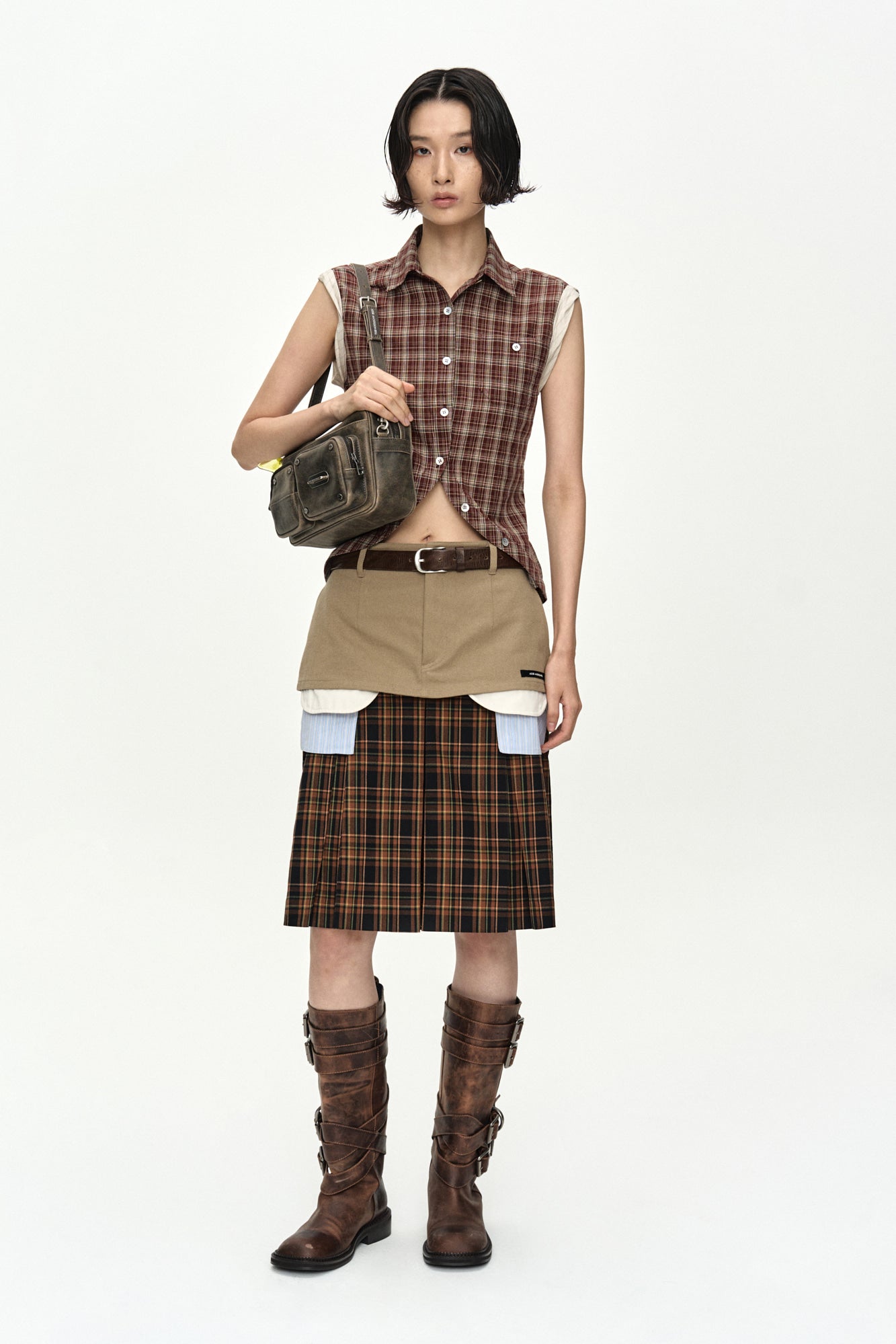 Andersson Bell Double Layered Pleats Skirt