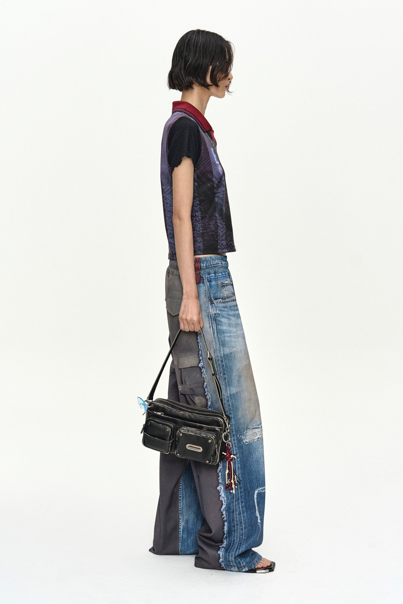 Andersson Bell Denim & Cargo Trompe L'Oeil Mesh Pants