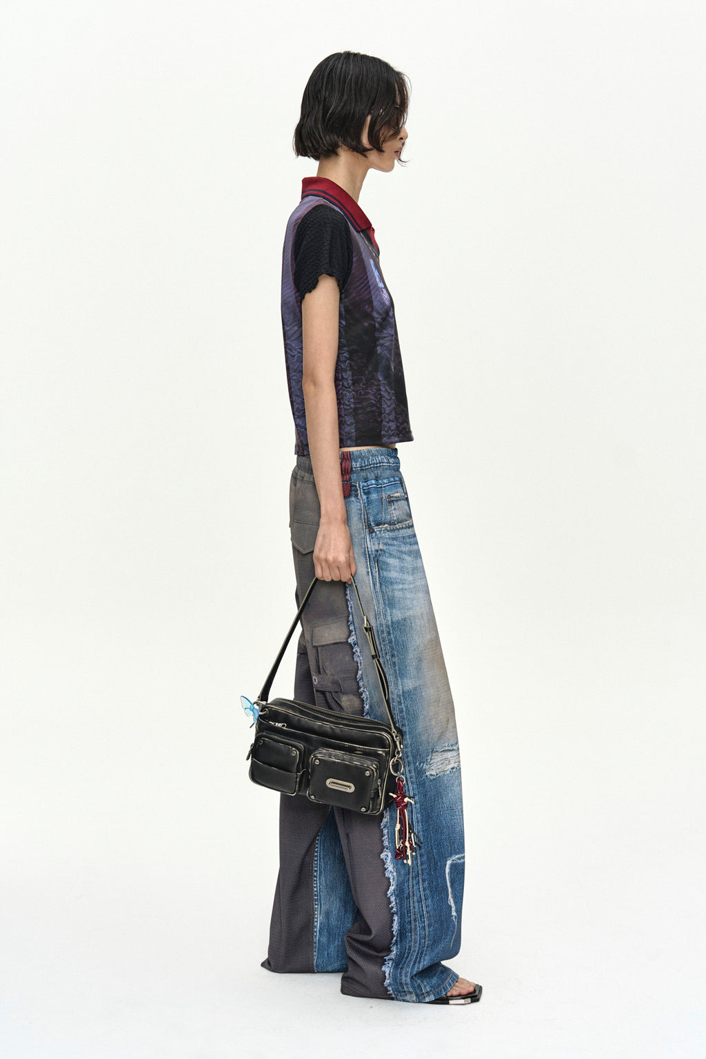 Andersson Bell Denim & Cargo Trompe L'Oeil Mesh Pants