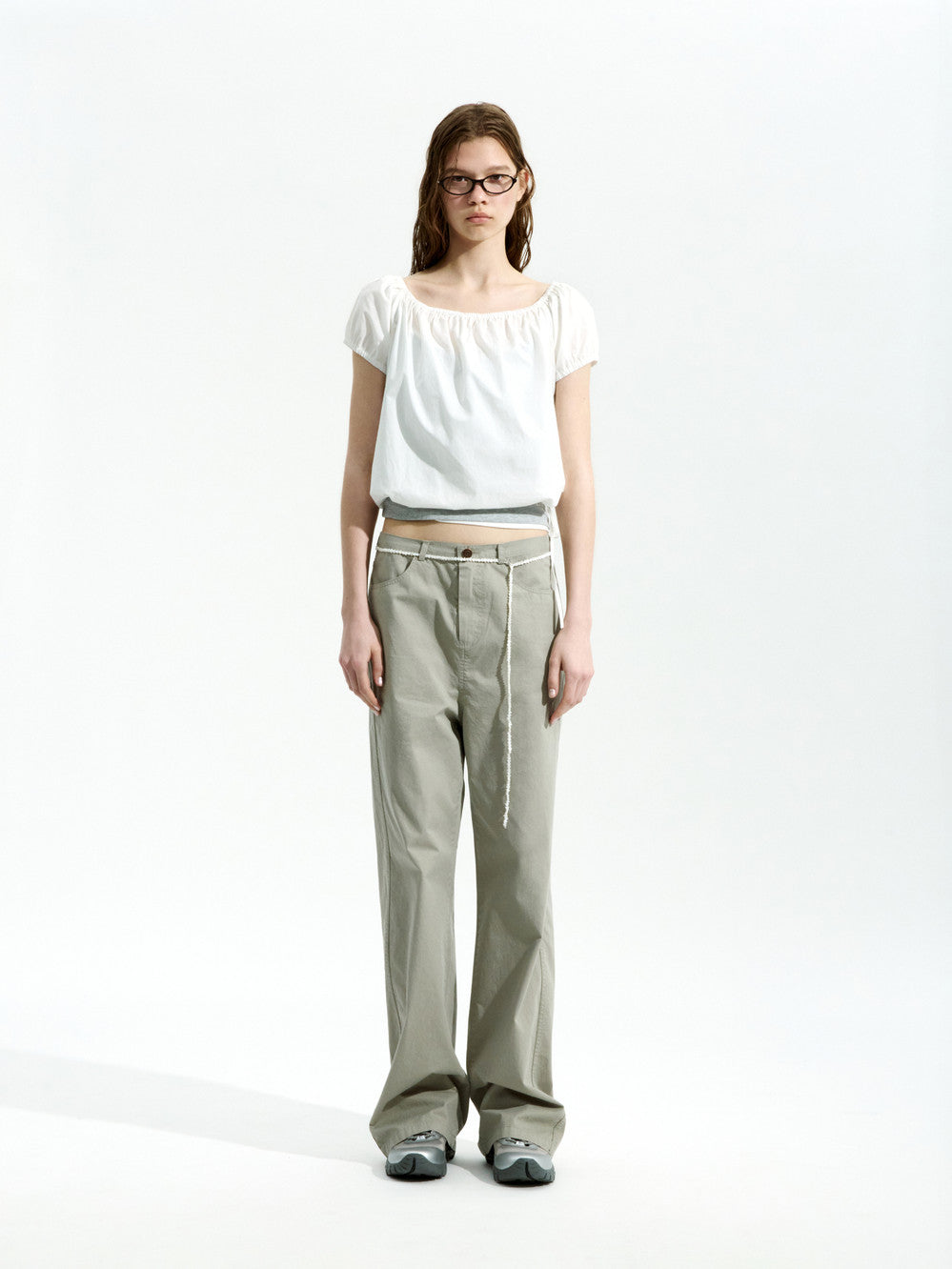 Low Classic Shirring Volume Top Off White
