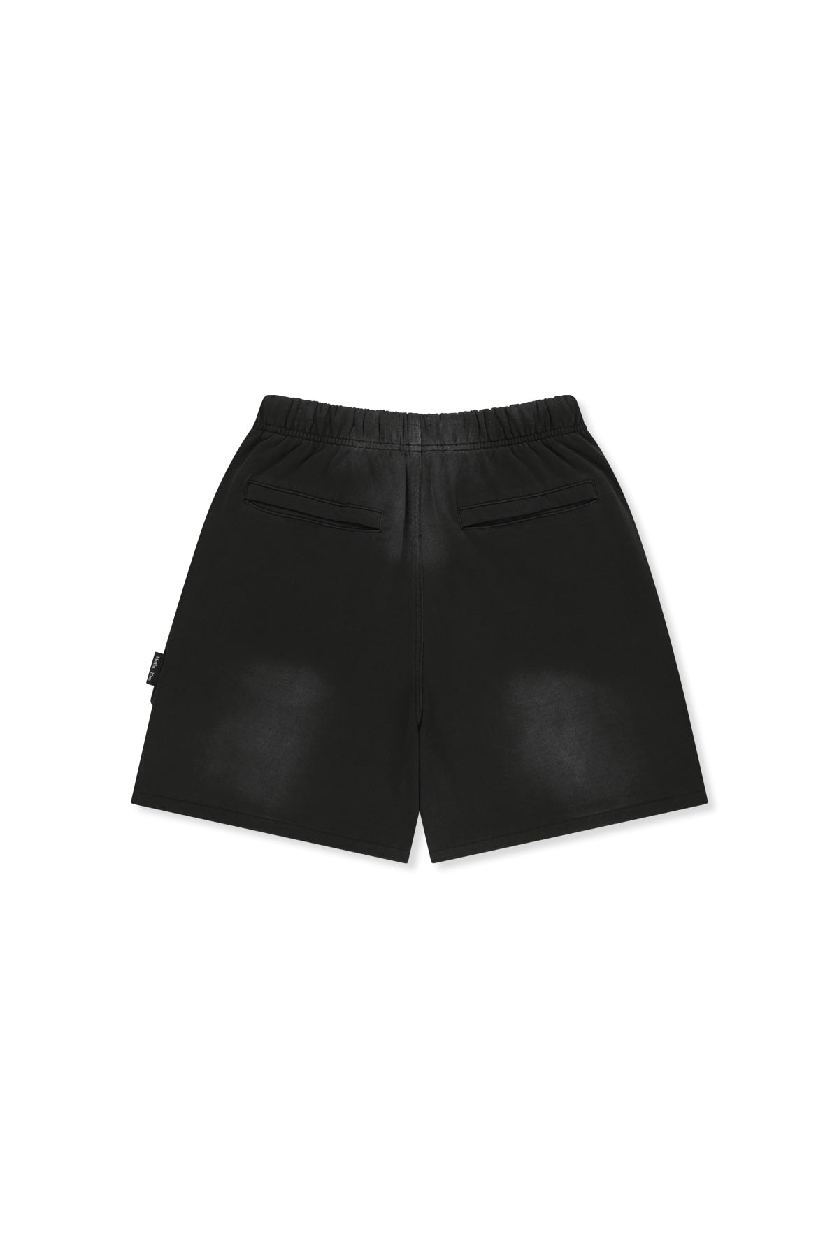 Matinkim Vintage Washed Terry Cargo Shorts IN Black