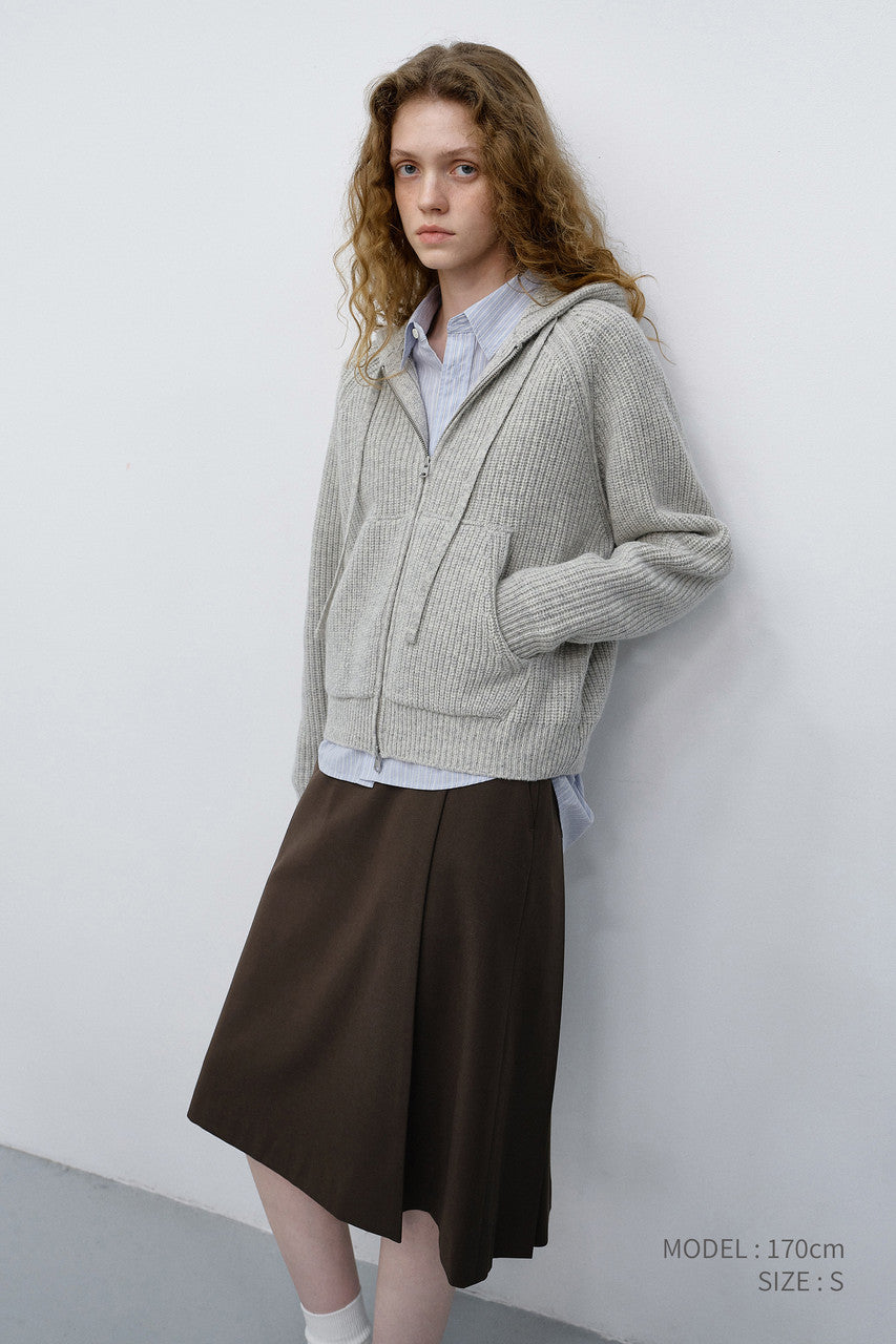 Dunst Pleats Midi Wrap Skirt Brown