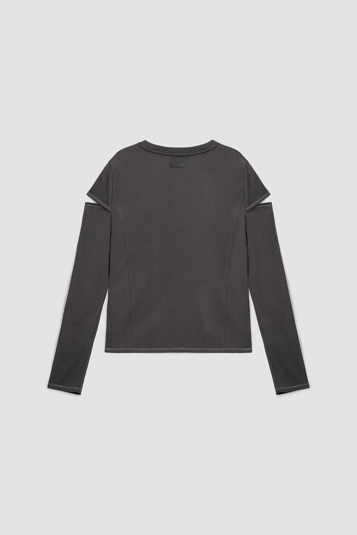 Matinkim Stitch Cut Out Long Sleeve Top IN Charcoal