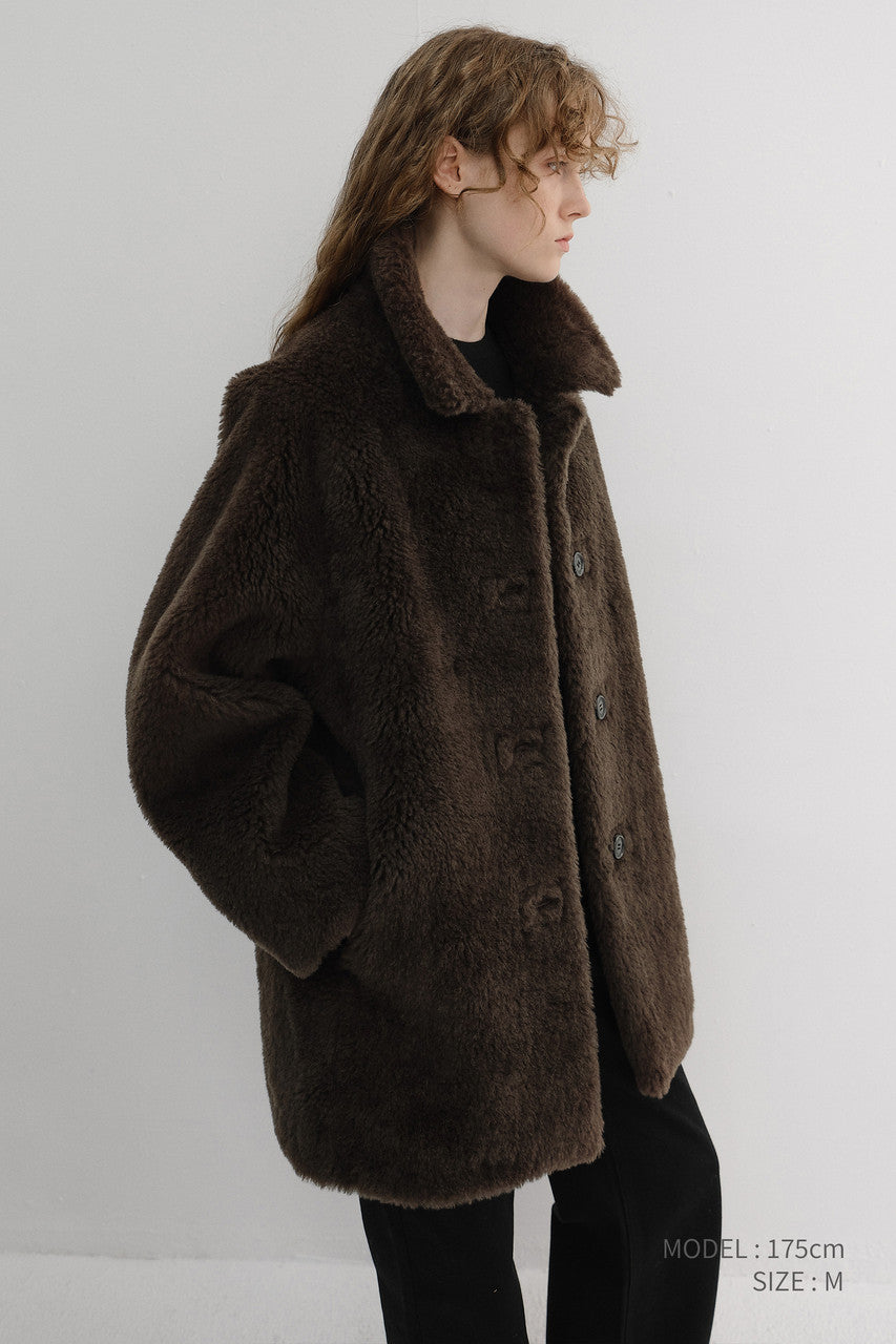 Dunst Fluffy Fur Jacket Brown