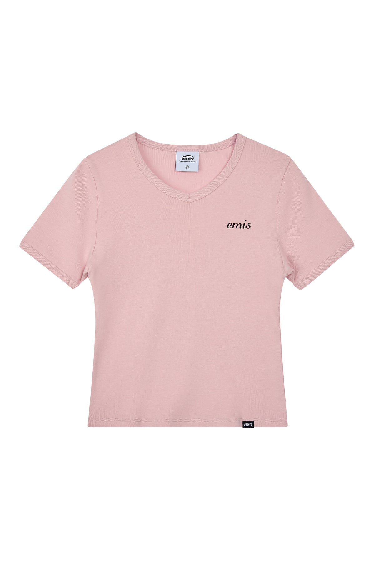 EMIS (Womens) Ribbed Ringer T-Shirt-Pink
