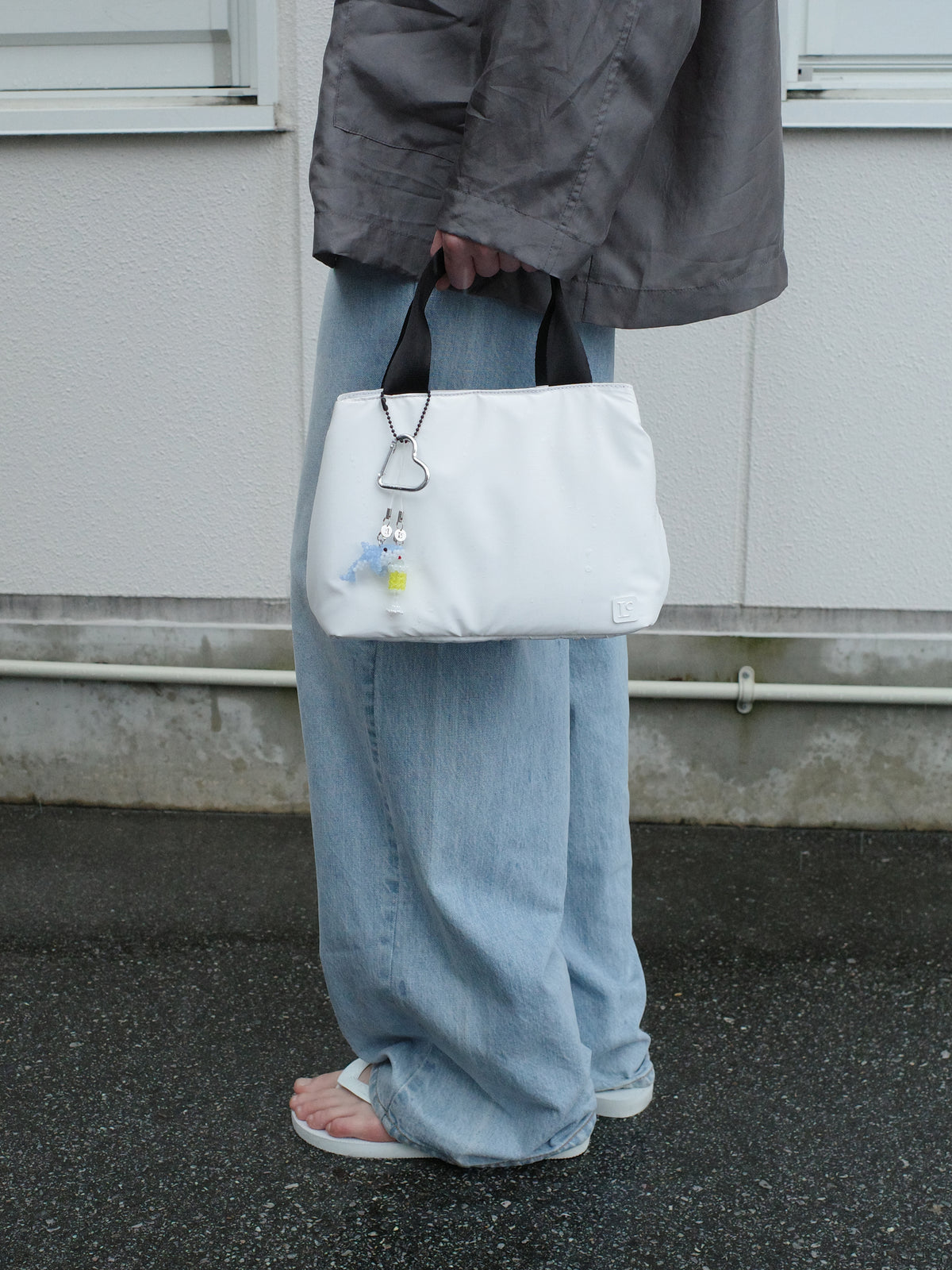 Low Classic Padded Mini Tote Bag White