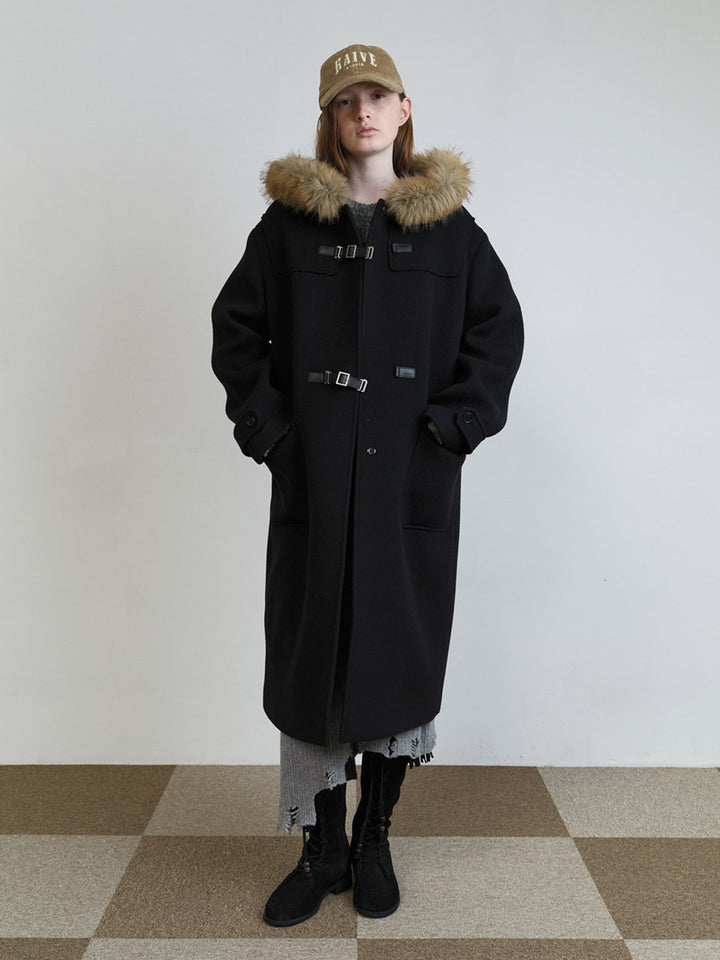 Raive Fur Trimming Long Coat