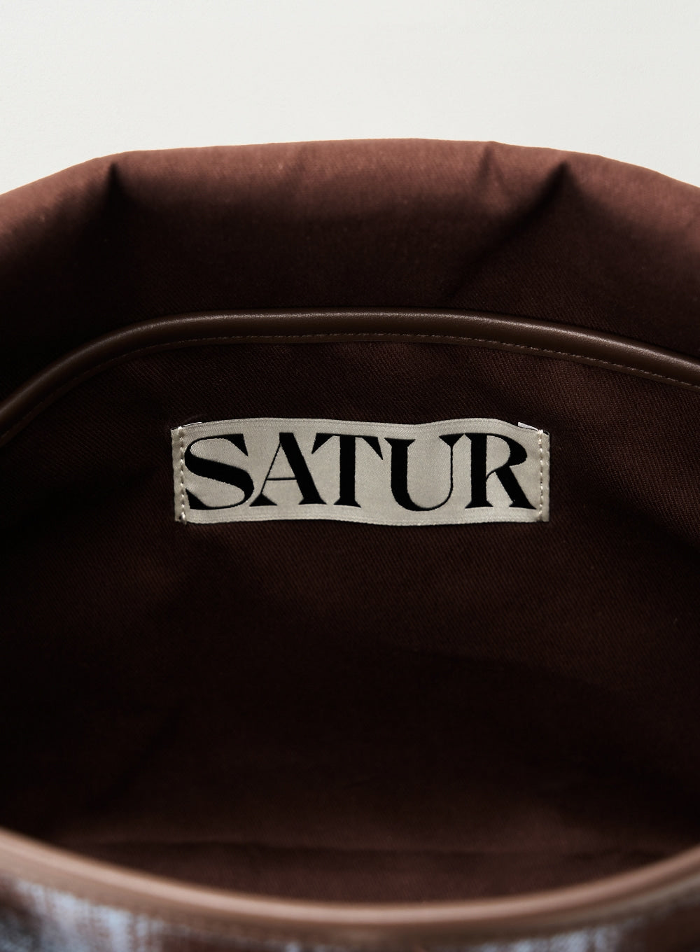 [satur] Classic Check Shoulder Bag - Blue