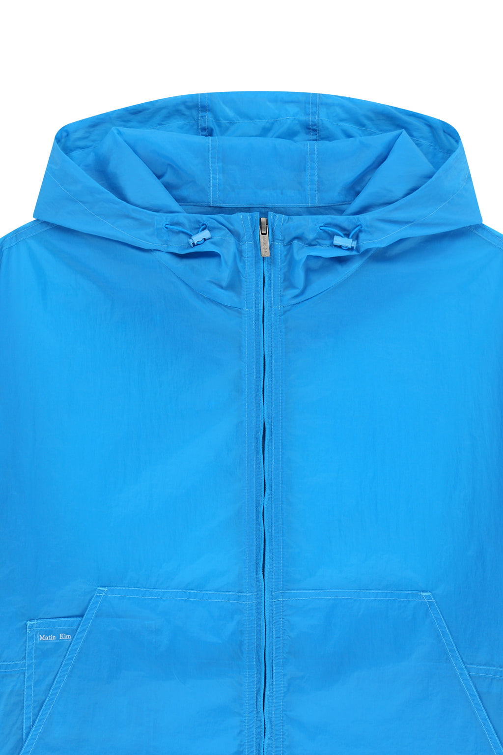 Matinkim Back Logo Hoody Windbreaker For Women IN Blue