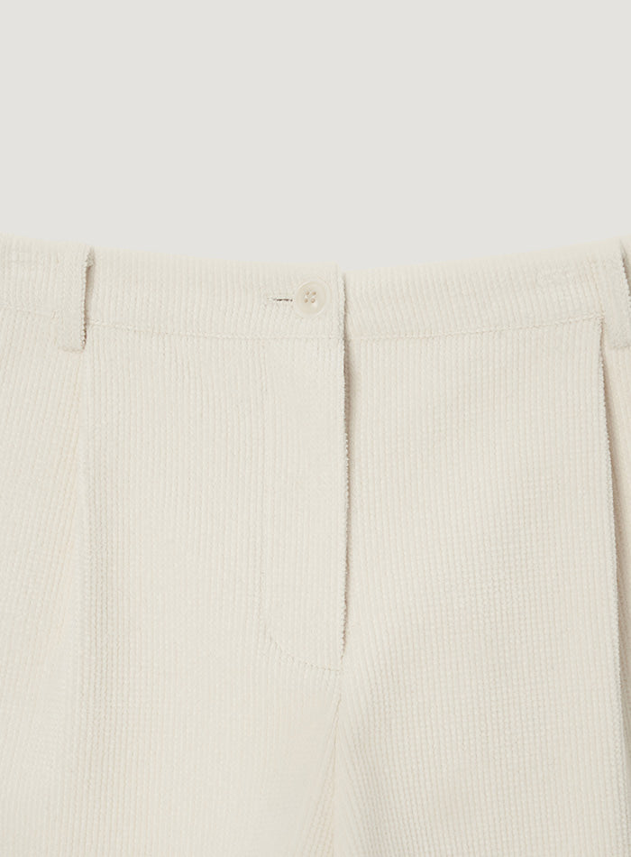 Mango Maniplease Nunu Corduroy Shorts Ivory