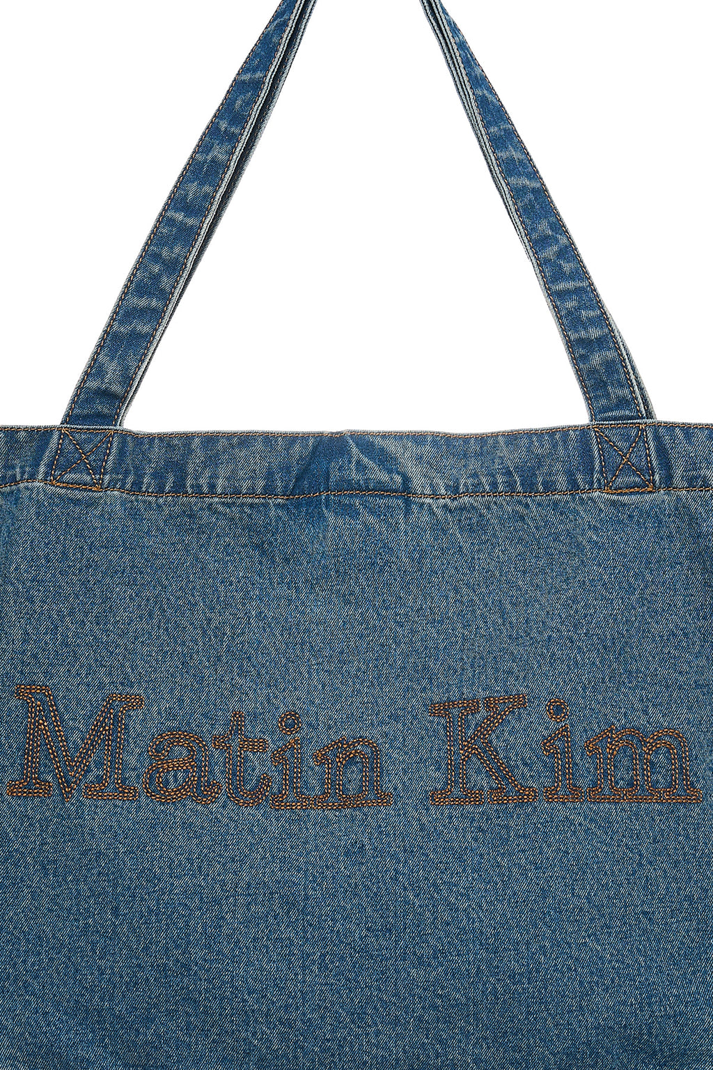 Matinkim Matin Stitch Denim Shoulder Bag IN Blue