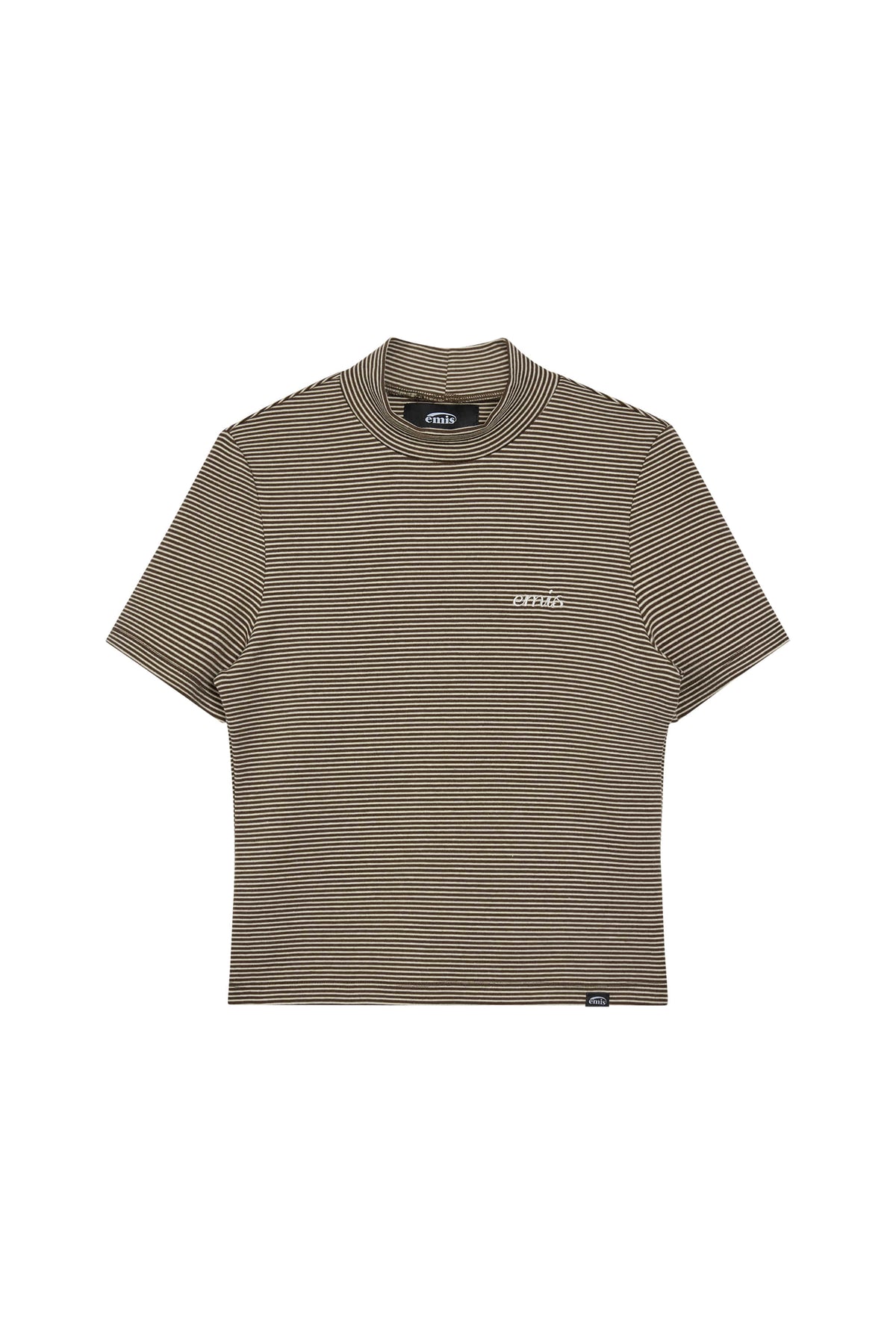 EMIS (Womens) Stripe T-Shirt-Brown