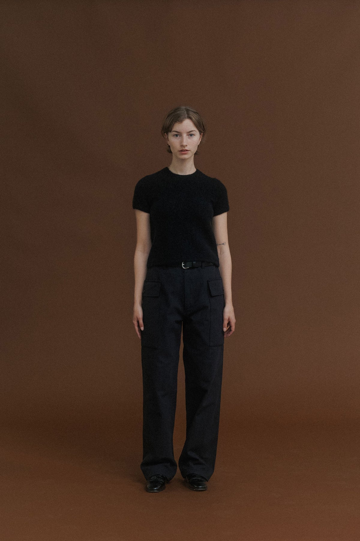 Nothing Written Washed cargo pants (Black)