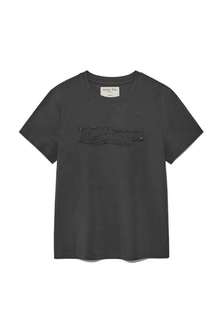 Matinkim Applique Logo Patch Top IN Charcoal